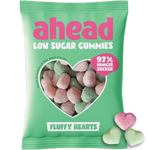 ahead - Low Sugar Gummies Fluffy Hearts 50g